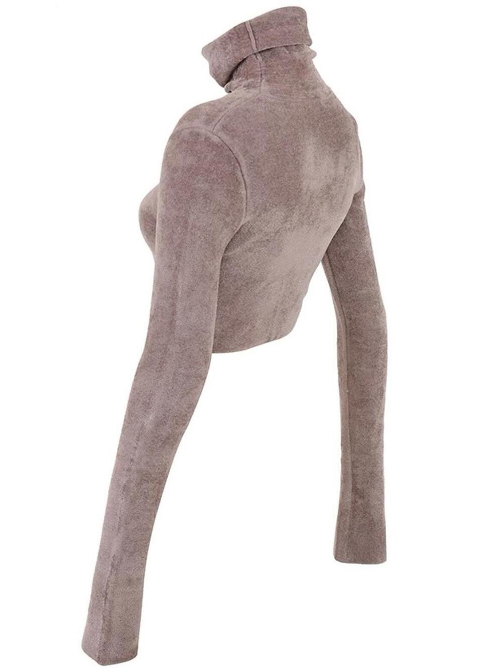 House of CB Suri Rose Chenille Cropped Top Sweater NWT Small - Picture 5 of 8